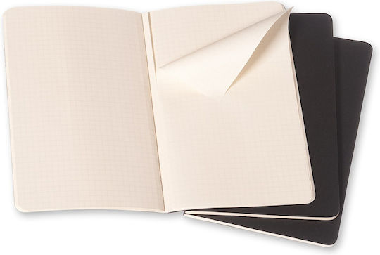 Moleskine Set 3 Notebooks 80 Sheets Square Black