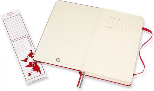 Moleskine Μπλοκ Σημειώσεων Bullet 400 Φύλλων με Λευκές Σελίδες με Σκληρό Εξώφυλλο Κόκκινο