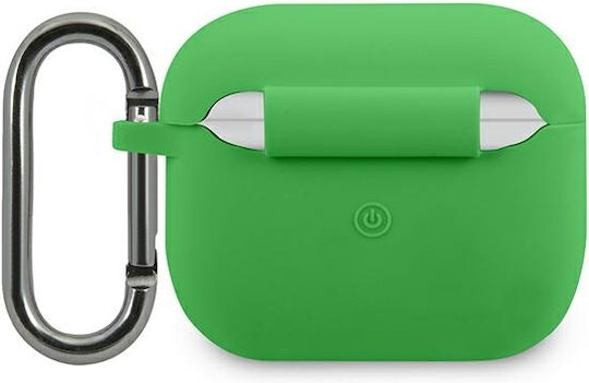 Lacoste Калъф Силиконов С Кука В Зелен Цвят За Apple AirPods 3