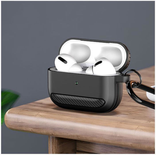 Dux Ducis Case Silicone with Hook in Gray color for Apple AirPods 3