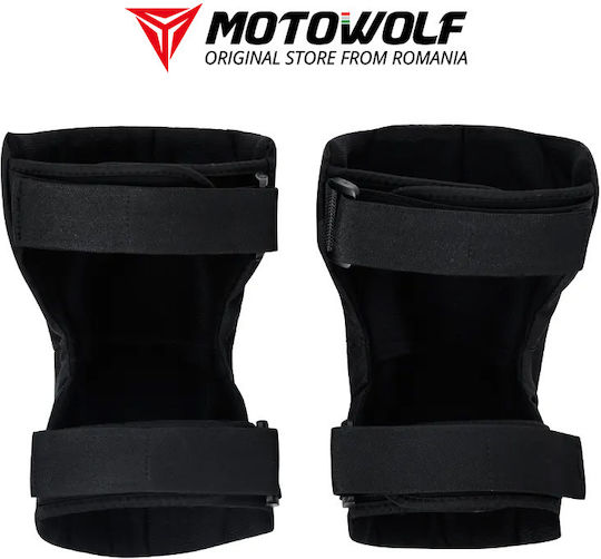 Motowolf Reflective Motorcycle Cycling Knee Elbow Pads Set Adjustable Breathable Material Universal