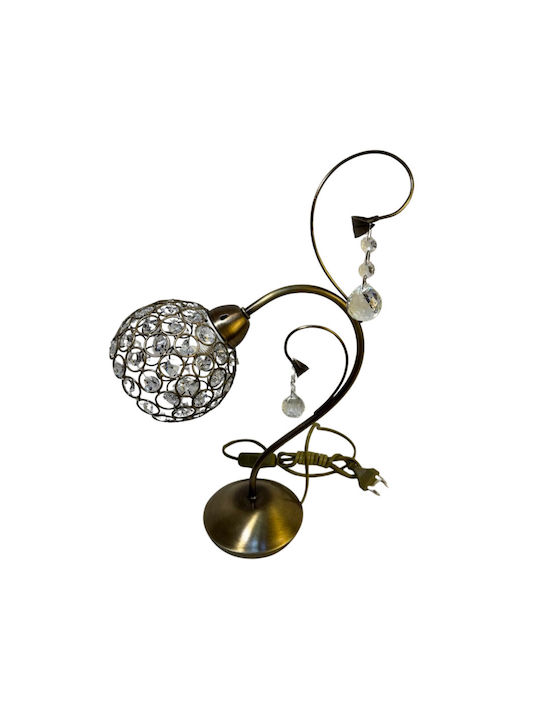 Epiplo-Fos Metal Table Lamp for Socket E14 with Bronze Shade and Base