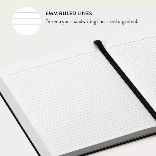 Burga Notizbuch A5 Geregelt Schwarz