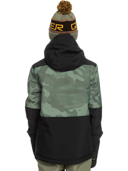 Mission Waterproof Kids Casual Short Jacket with Hood Green