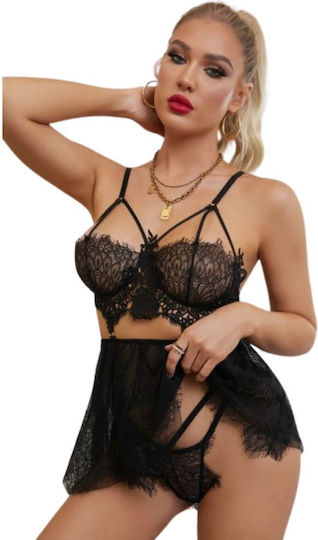 Zoli Σετ Sexy Babydoll Μαύρο