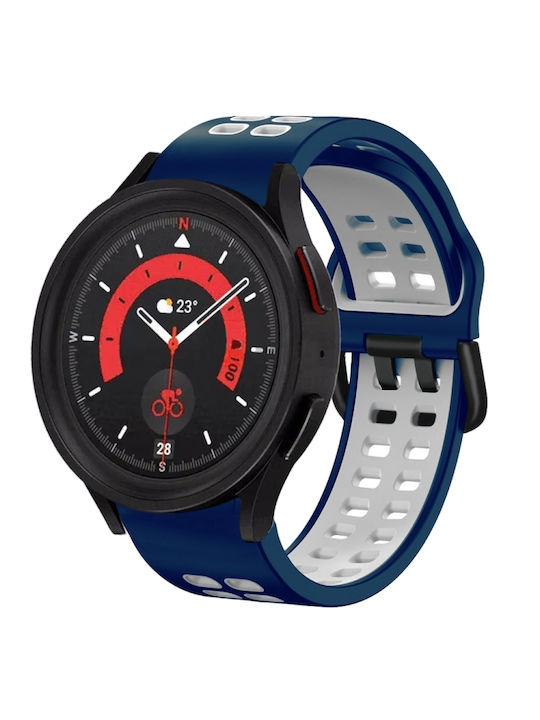 Samsung Galaxy Watch 4 Classic 42mm 20mm Breathable Two-Color Silicone Watch Strap Gray+Yellow