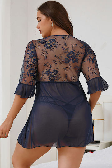 Zoli Sexy Set mit Robe Blau