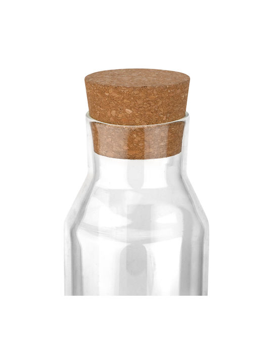 Estia Бутилка за Вода Стъклена с Корк Прозрачна 1200ml