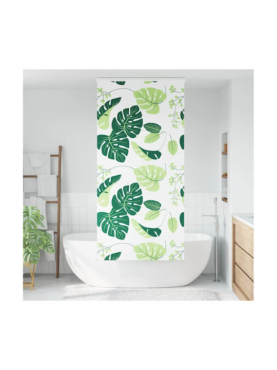 Vidaxl Shower Curtain Roll Cassette 90x240cm Fabric Width 86cm Green