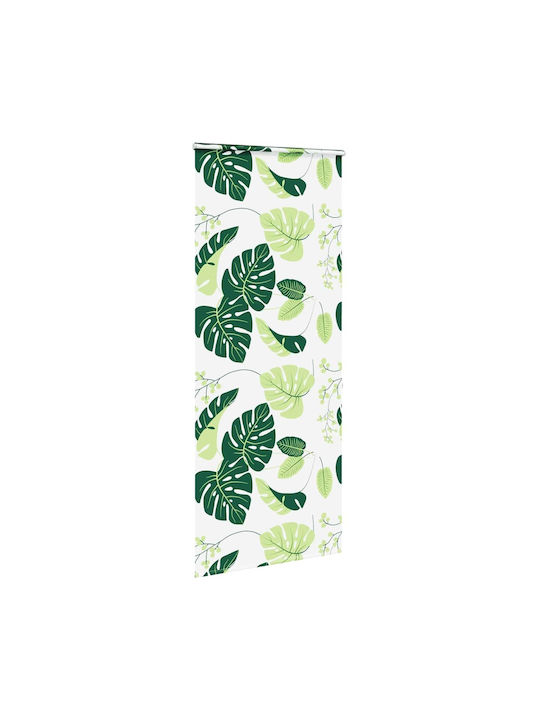Vidaxl Duschvorhang Rollkassette 90x240cm Stoffbreite 86cm Grün