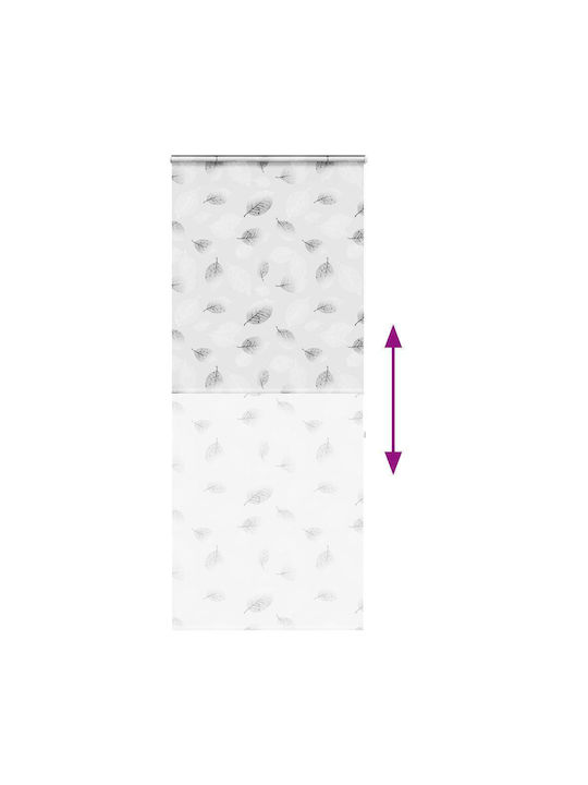 Vidaxl Shower Curtain Roll Cassette 90x240cm Fabric Width 86cm Grey