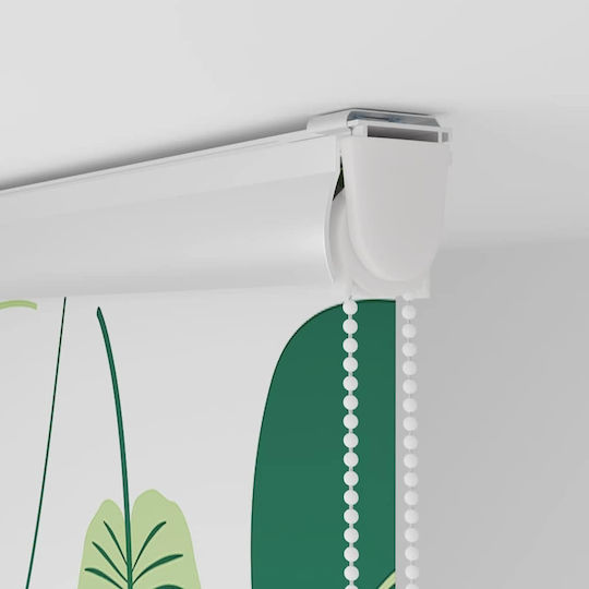 Vidaxl Shower Curtain Roll Cassette 90x240cm Fabric Width 86cm Green