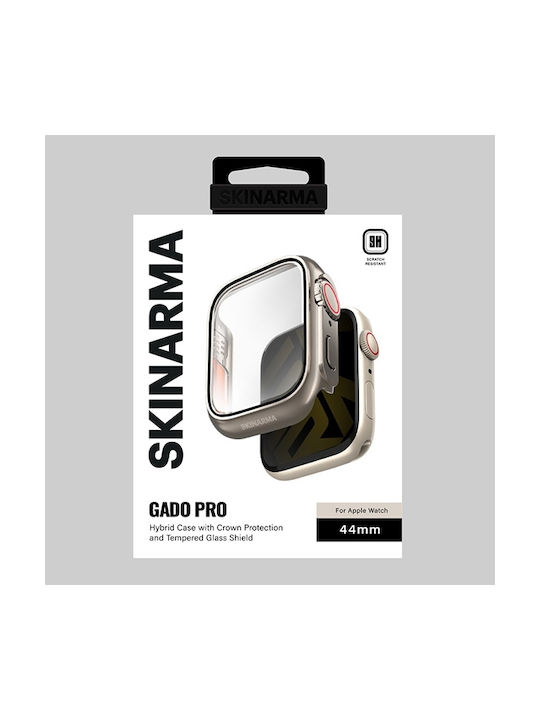 Skinarma Πλαστική Θήκη με Τζαμάκι Titanium για Apple Watch 44mm