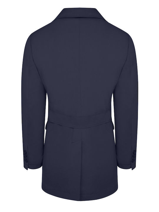 Prince Oliver Men's Trenchcoat Dark Blue