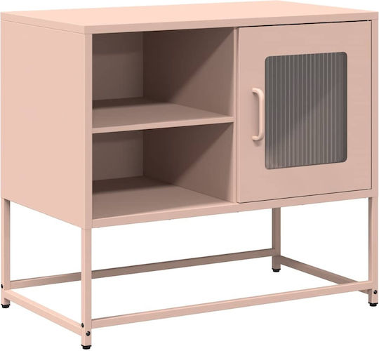 Metal TV Stand Pink 68x39x60.5cm