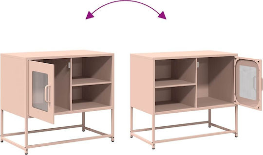 Metal TV Stand Pink 68x39x60.5cm