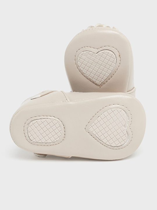 Kids Ballerinas with Hoop & Loop Closure Beige