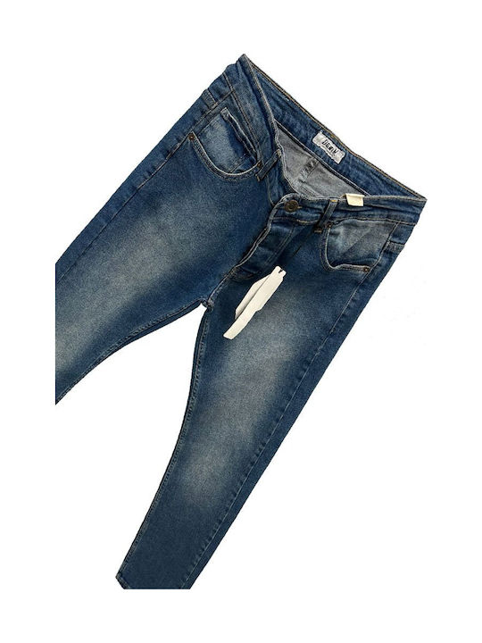 Men's Jeans Pants Elastic Blue Black