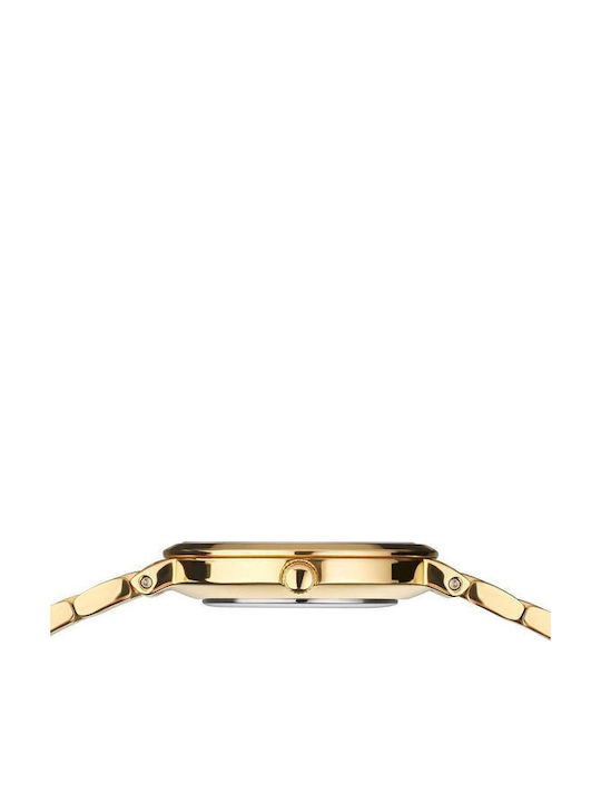 Bering Time Classic Crystals Damenuhr 26mm Batterie mit Gold Rostfreiem Stahlarmband