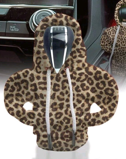 Leopard Hood Gear Shift Knob Cover Sweatshirt 13x10cm Tatu Moyo