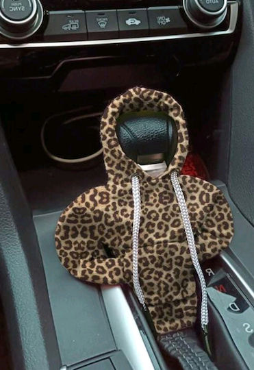 Leopard Hood Gear Shift Knob Cover Sweatshirt 13x10cm Tatu Moyo