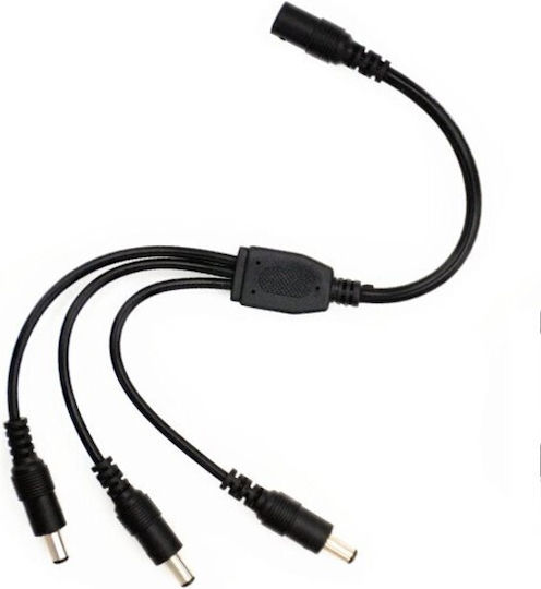 Ez-dcsp3 1xdc Θηλυκό 3xdc Αρσενικό Καλώδιο 5.5*2.1mm 40cm