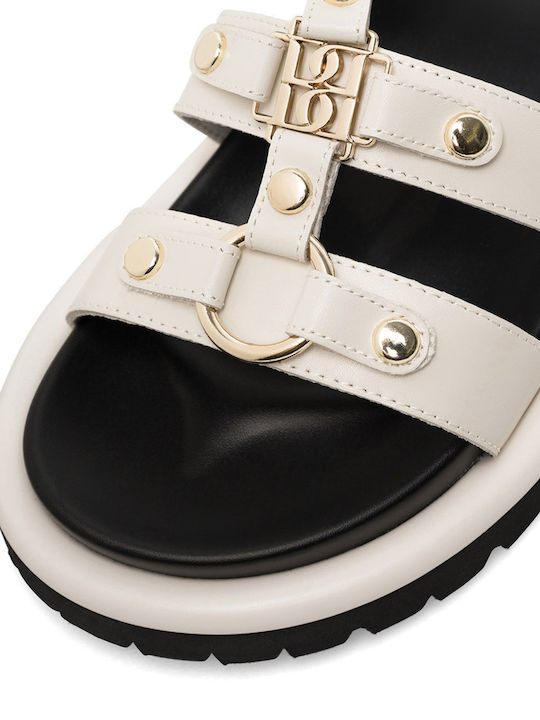 Flache Sandalen für Damen in Weiß Farbe