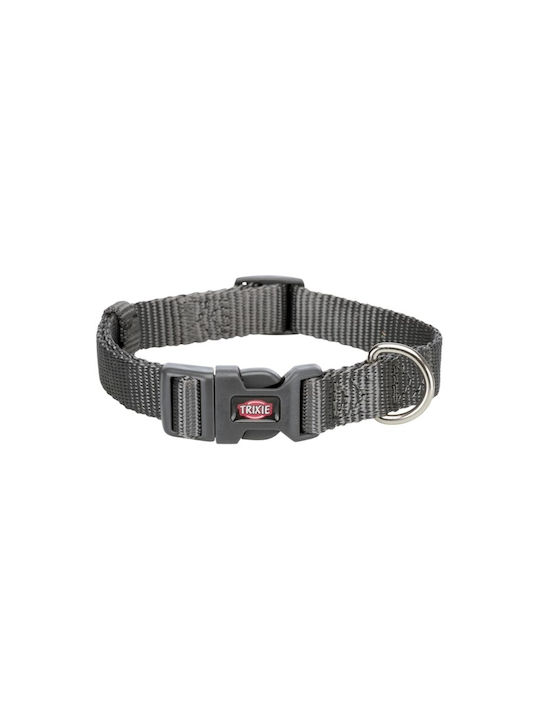 Trixie Premium Dog Collar In Gray Colour Small 15mm x 25 - 40cm