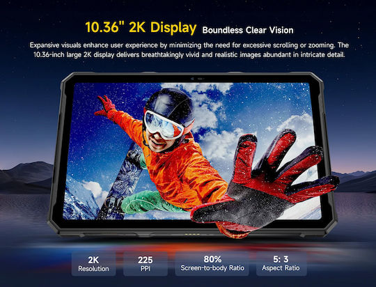 Ulefone Armor Pad 4 Ultra 5G 10.36" Tablet (8GB/256GB) Μαύρο