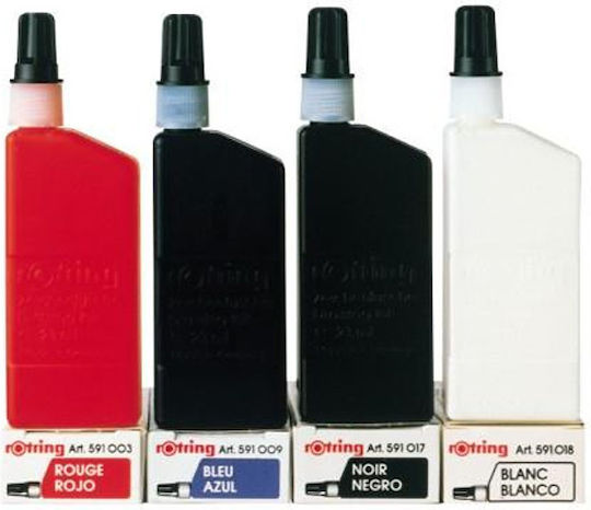 Rotring Zeichnung Ink Flaschen Schwarz Ersatz- und Füllfederhaltertinten für Rapidograph Schwarz 23ml