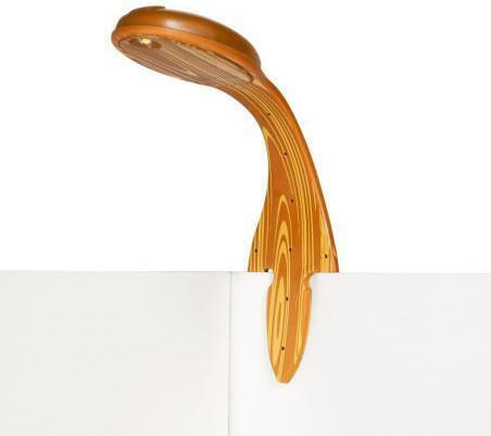Thinking Gifts Flexlight Book Light LED with Clip Brown Wood