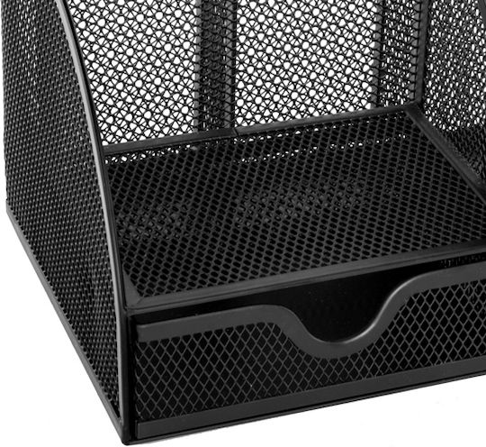 Metal Office Organizer in Black Colour 14x12.5x28cm