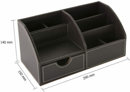 Leather Desk Organizer in Brown Color 1pcs 29x15x14cm
