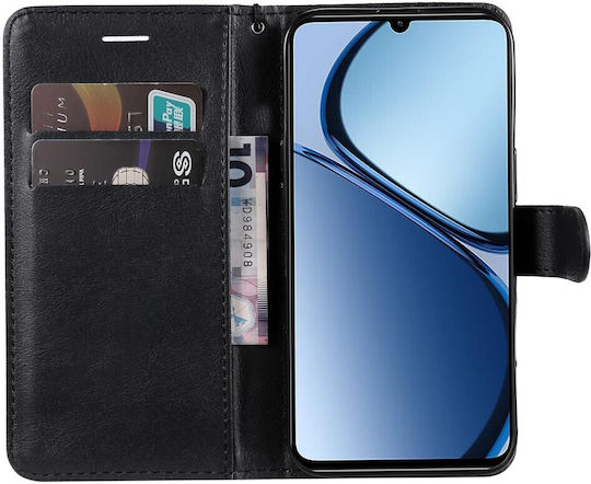 Mad Mask Book Synthetic Leather Black (Realme C63)