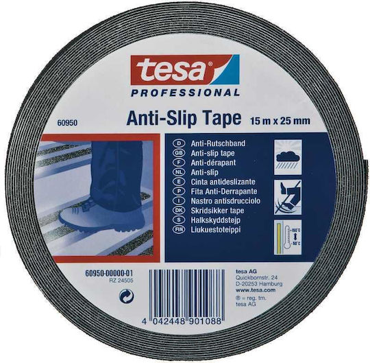 Tesa Professional Black Self-Adhesive Grip Tape Black 25mmx15m 1pcs 60950-00000-01