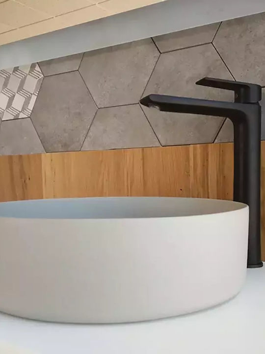 Clever Agora Xtreme Black Matte Αναμεικτική Μπαταρία Νιπτήρα Ψηλή Μαύρη