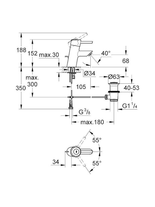 Grohe Concetto Mixing Sink Faucet Silver