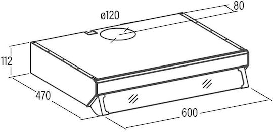 Cata F 2260 WH 60см Бял