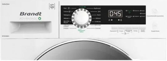 Brandt Πλυντήριο Ρούχων 10kg 1400 Στροφών WFB304QWG