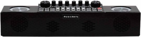 MusicMate SonicEdge Black Karaoke Speaker with Wireless Microphones and Lighting Effects