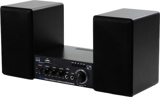 MusicMate Boxă Karaoke Cu Microfoane Cu Fir Și Efecte De Iluminare MM-SC990 DiscoPack Negru