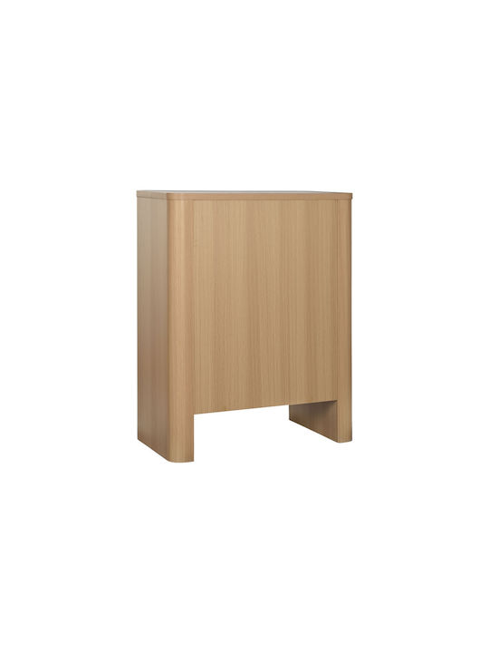 Wooden Chest of Drawers Natural 76x40x100cm