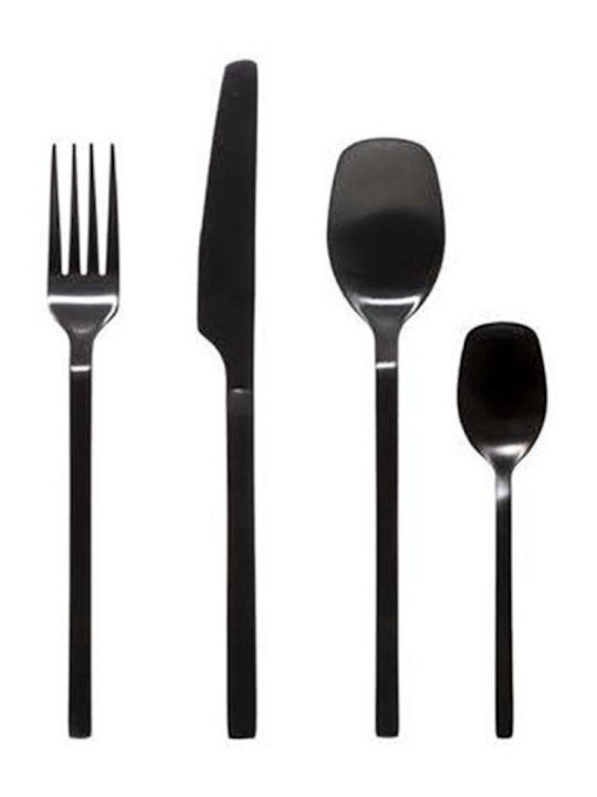 Atmosphera Modern Wood Set de Tacâmuri Negre 24buc