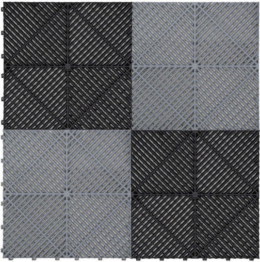 Margini pentru Plăci de Pardoseală Ventilate pentru Garaj – 120 Negre & 120 Gri