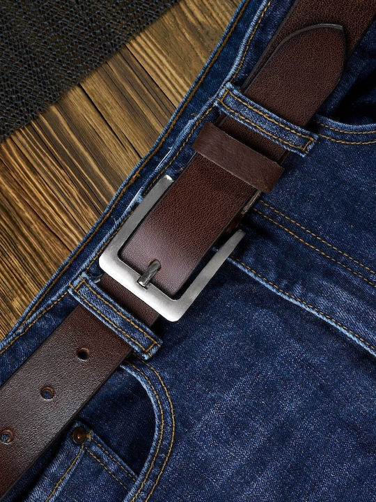 Herren Gürtel Leder Braun