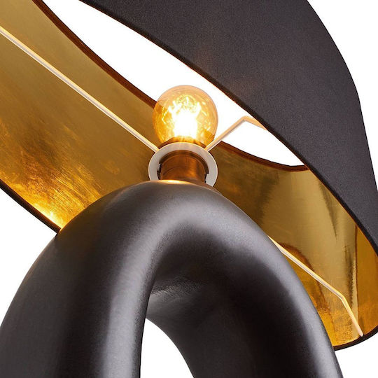 Butlers Keramik Tischlampe mit Schwarz Schirm und Basis