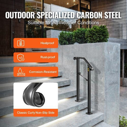 Vevor Handrail Arch #1 1 Step Matte Black Ltfs1h2bhsgm00001v0