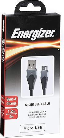 Energizer Regulär USB 2.0 auf Micro-USB-Kabel Schwarz 1.2m (C61MCGBK4) 1Stück