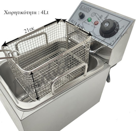 Karni Electric Fryer 2.5kW Capacity 4lt 21.5x38x31cm Hefa