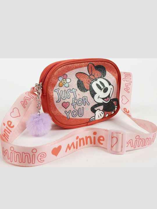 Minnie Mouse Kids Bag Shoulder Bag Red 14.5cmx4cmcm